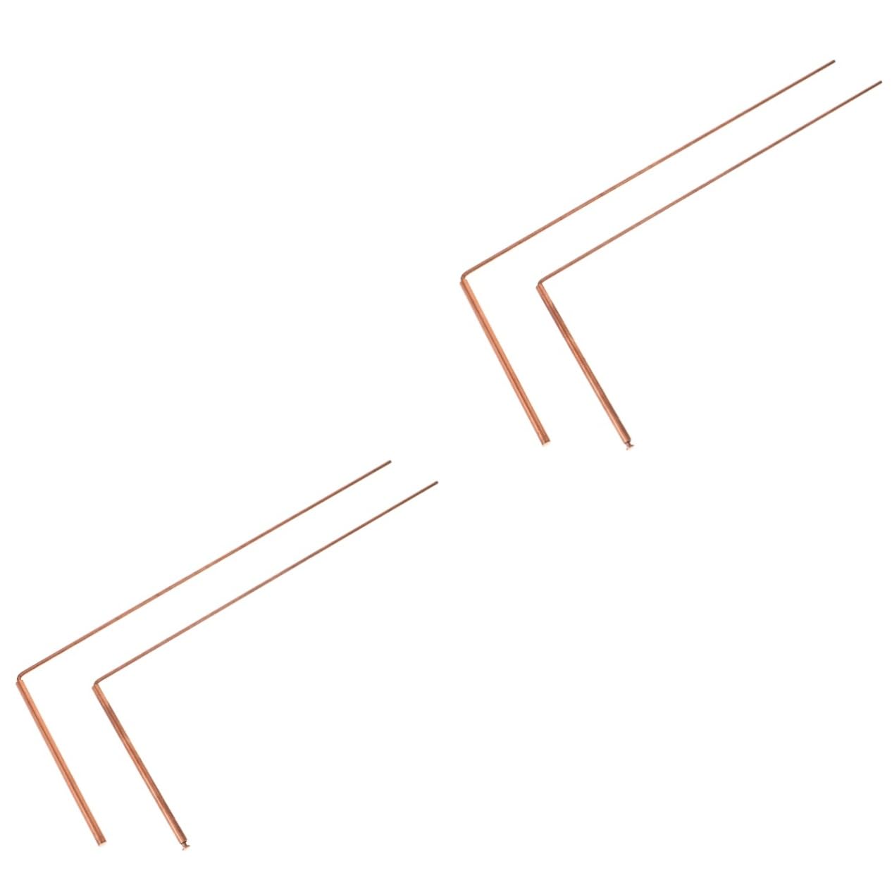 Baguettes de radiesthésie en laiton Toyvian pour détection d'eau et chasse aux fantômes (Lot de 4)