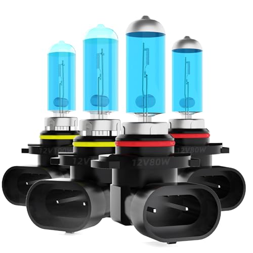 Image of Headlight Bulbs Fit For Toyota Camry 1992-1996,2000-2006, 9005 9006 High Low Beam Combo, Super Bright 5500K White Light High Performance Halogen Light Bulbs, 4PCS
