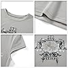 Geagodelia Women's T-Shirt Gothic Baby Tee Crop Top Ladies Short Sleeve Graphic Tshirt Summer Outfit Y2K Aesthetic Grunge Clothes Streetwear (A - Grey, L) #5