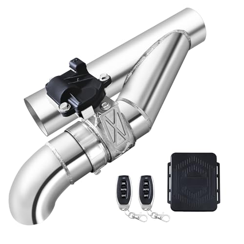 2.5 Inch Electric Exhaust Cutout with Elbow Valved Muffler Valvetronic Exhaust Valve Kit