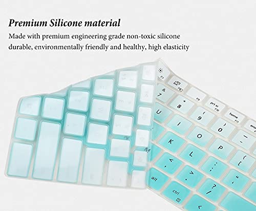 Keyboard Cover For Dell Inspiron 14 5430 5425 5410 5415 5418 7415 7425 7430 14 Inch Laptop,Dell Latitude 3320 3420 14" Cover,13.3" Dell Inspiron 13 5310/Inspiron 16 5630 Keyboard Skin-Gradual Mint #TOP3
