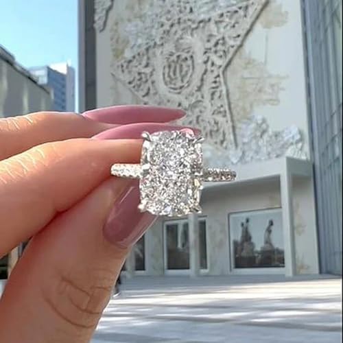 Cubic Zirconia Engagement Rings Wedding Bridal Band Promise Rings Evening Parties Anniversary Valentine's Day Gifts Eternity Bands for Women