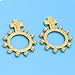 2655 Rosary Rings Gold Metal Package of 12 All Ages Male, Female