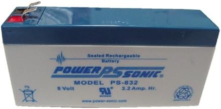 Power-Sonic 8V3.2AH Batería de plomo ácido sellada con terminal F1