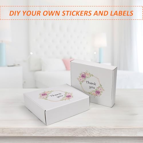Image of HORLIMER 11x9x3 inches Shipping Boxes Set of 25, White Corrugated Cardboard Box Literature Mailer