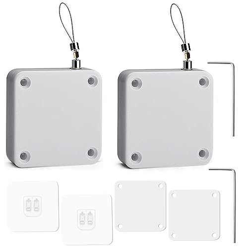 Ferme-Porte Automatique, 2 Pièces Capteur Automatique sans Trou, Ferme-Porte Automatique Avec Capteurs Avec Cordon de Serrage, Sans Perforation Pour chambre...