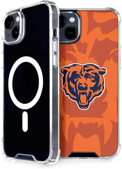 Skinit Phone Case Compatible with MagSafe iPhone 15 - Officially Licensed NFL Chicago Bears Double Vision Design
