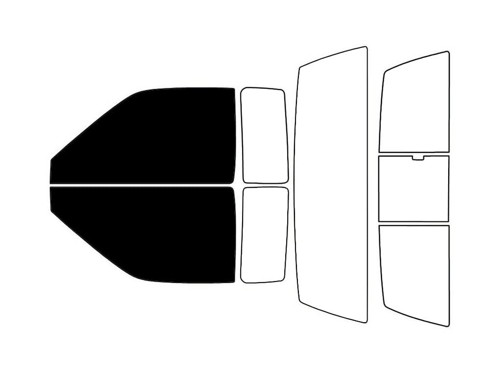 Rvinyl Window Tint Kit Compatible with Nissan Truck 1990-1997 - Front Precut Kit - 5%