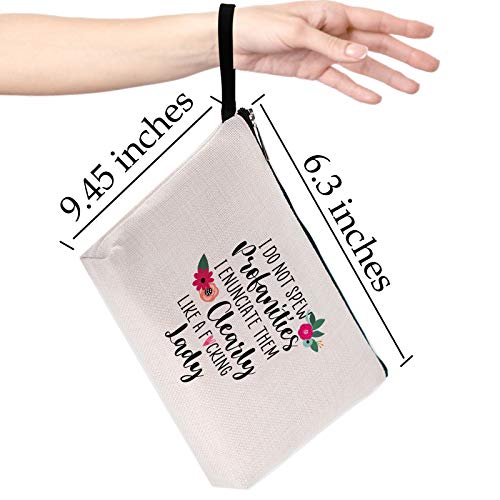 Funny Sarcastic Novelty Joke For Women Office Work Adult Humor Employee Boss Coworkers Gifts-Some Days The Best Thing About My Job Is That The Chair Spins- Funny Quote Makeup Bag- Office Gifts #TOP2