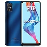 ZTE Blade V20 Smart (128GB, 4GB) 6.82', 16MP Quad Camera, 5000mAh Battery, Fingerprint & Face Unlock, GSM Unlocked US + Latin 4G LTE (T-Mobile, AT&T) International Model 8010 (Blue)