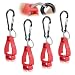 3pcs Glove Grabber Clip Holder work Safety Clip Glove Keeper, Guard Labor Worker Glasses Helmets Hanger Clamp Grabber Catcher (Red)