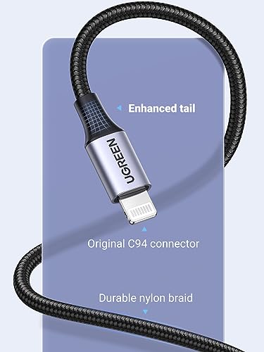 Image of UGREEN USB to Lightning Cable 1M, Apple MFi Certified Nylon Braided Cord