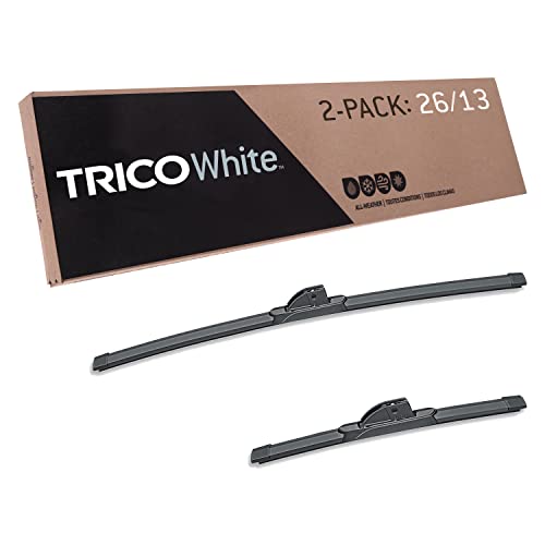 Image of TRICO White 26 inch + 13 inch Extreme Weather Premium Winter Automotive Replacement Windshield Wiper Blades (Set of 2), Passenger and Driver Side All-Weather Beam Wiper Blades for Select Vehicle Models