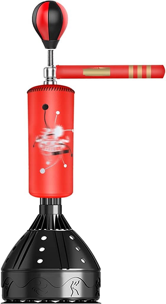 3 in 1 Punching Bags with Spinning Bar, Free Standing Boxing Set with Stable Base, Speed Bags for Kids Adults Martial Arts Training