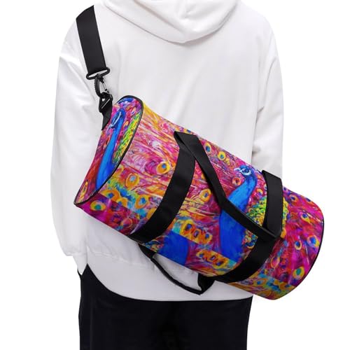 Duffel bag couleur paon au format polochon ultra résistant - 6