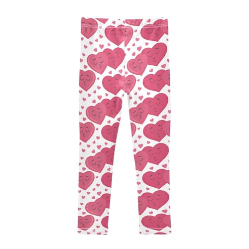 ZZKKO Girls Leggings Lovers' Hearts Toddler Girls Clothes Leggings for Girls Toddler Girls Leggings 3-4T2