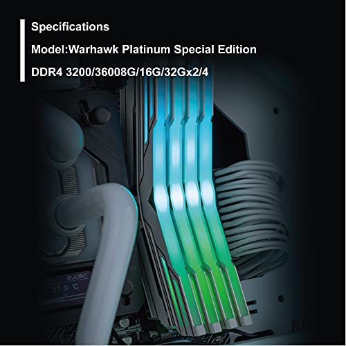 Image of OLOy DDR4 RAM 16GB (2x8GB) Warhawk Aura Sync RGB 3000 MHz CL16 1.35V 288-Pin Desktop Gaming UDIMM (MD4U083016BCDA)