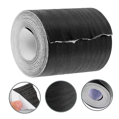 Hemobllo Armário 1 Rolo Fita de veio de madeira borda de bétula adesivo de canto de parede decorativ