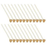 Solution multi-usage : convenant aux chaînes de colliers et de bracelets, ces rallonges de chaîne simplifient l’ajustement et la réparation de types de bijoux. rallonge de bracelet en acier inoxydable, chaînette d’extension avec pendentif cœur