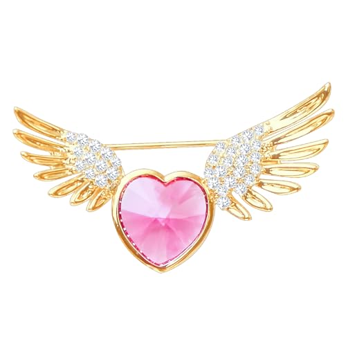 Image of Brooches For Women,14k Gold Plated Copper,Crystal Brooch,Love Brooch,Heart Brooches,Brooches Pin for Birthday, Christmas,Valentines, Wedding Parties, Anniversaries,Mother's Day