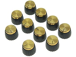 Material: knobs is made of ABS (plastic); cap is made of Aluminum Total Height: about 15.6mm; Outer diameter at the top: about 15.8mm; Outer diameter at the base: about 19.8mm Fits Marshall Amplifiers with 5.8mm to 6mm Shaft Pots, these knobs DO not ...