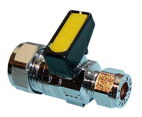 Valve à bille gaz réduisant le débit 10x8mm avec levier compact de précision