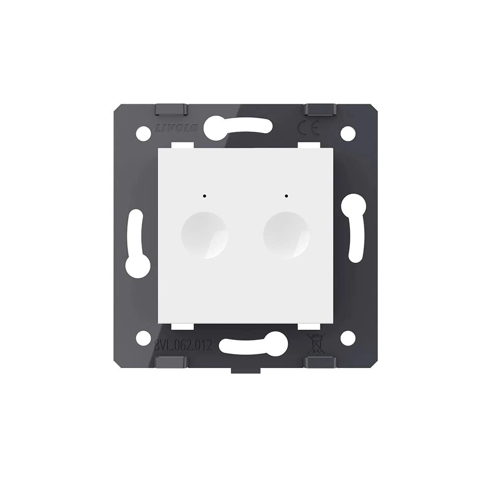 Livolo Notch - Pulsador Persiana, Interruptor de Persiana para Persianas (módulo VL-FC2NW-2WPS21), color blanco