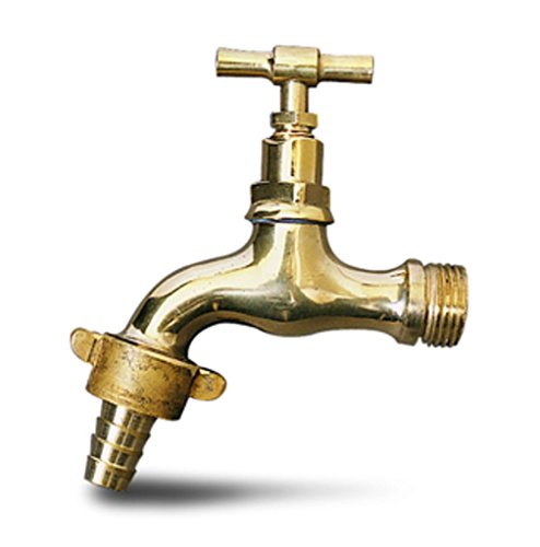 Anzapack 852022L - Gartenarmatur aus poliertem Messing, 1/2 Zoll