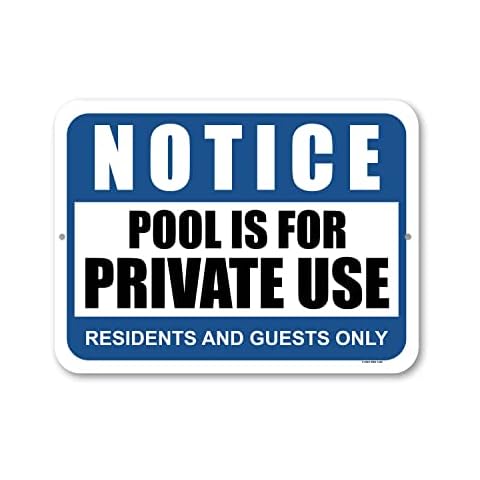 Honey Dew Gifts Private Pool Sign Cover