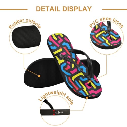Colorful Maze Flip Flop Sandal Men's and Women's Summer Sandal | Beach & Water Shoes（78）2