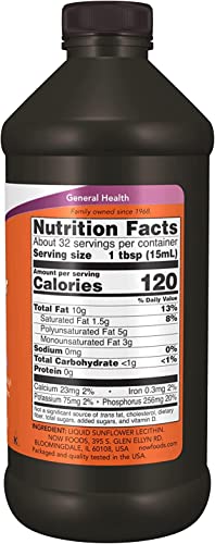 Now Foods, Sunflower Liquid Lecithin, 16 Fl Oz (Pack Of 5) #TOP1