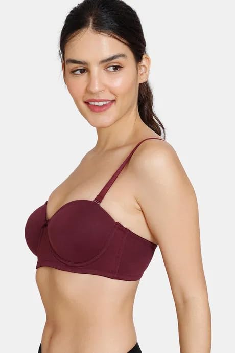 Image of BEWILD Women Balconette Bra | Lightly Padded Comfort | Soft Breathable Cotton Fabric | Seamless Design | Wirefree Comfort | Supportive Fit | Stylish Underwear