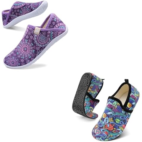 Spesoul Slippers for Women Furry Indoor House Shoes Set of 2 Pairs Size 8-9 Women Cover