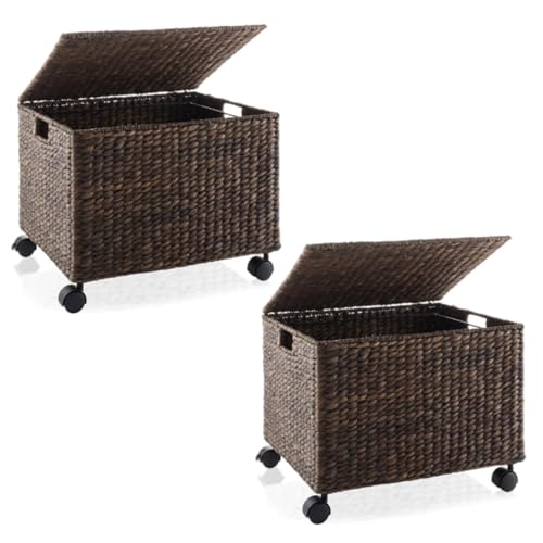 Sintuff 2 Pack Rolling File Cabinet with Lid 17.5 x