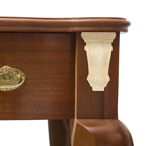 Consoles décoratives en bois sculpté Kichvoe support mural cheminée 2pcs - 7