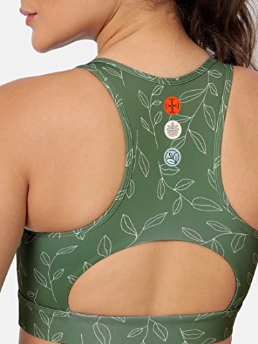 Image of Medium Impact Printed Sports Bra | Compression Fit | Slip-On | Full-Coverage | Removable Cups