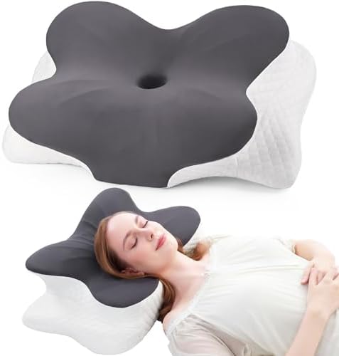 Cervical Pillow for Neck Pain Relief, Orthopedic Memory Foam Pillow with Cooling Case for Side, Back, Stomach Sleepers, Ergonomic Neck and Shoulder Support