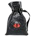 Haxtec Dragon Dice Bag Drawstring Leather DND Dice Pouch Storage Bag for D&D Dices, Coins and Accessories (Red Eye)