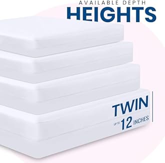 Utopia Bedding Premium Zippered Mattress Encasement (Fits 12 Inches Mattress, Twin) - Waterproof and Bed Bug Proof Mattress Protector - Six-Sided Mattress Cover (Pack of 2)