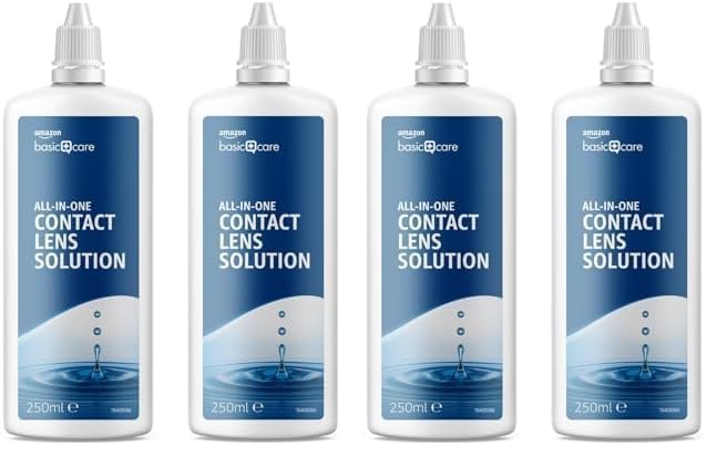 Amazon Basic Care All-In-One Contact Lens Solution 2 x 250 ml (Paquete de 2)