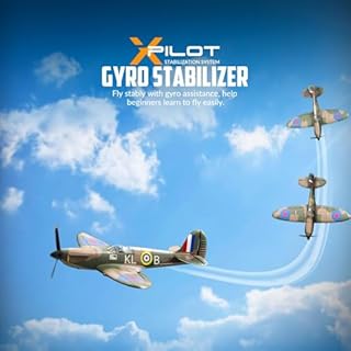 volantexrc Aereo RC, Caccia Spitfire V2 Telecomandato 4 Canali RTF con Alettoni, Gyro, Funzioni Acrobatiche e 3 Modalità, Facile da Pilotare, Aeromobile Radiocomandato