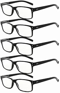 Eyekepper Vintag Mens Non-Magnification Glasses-5 Pack(3 Pairs Black and 2 Pairs Tortoise) Glasses for Men, Eyeglasses Women