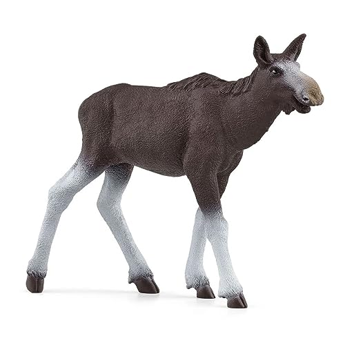 SCHLEICH 42603 Moose with Calf National Geographic Wild Life Toy Playset for children aged 3-8 Years, Green, 18.9 centimeters - Image 3