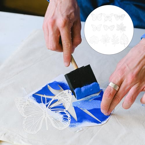 Kit de cianotipia DIY con 10 plantillas de papel hidrofóbico y pintura azul fotosensible 6