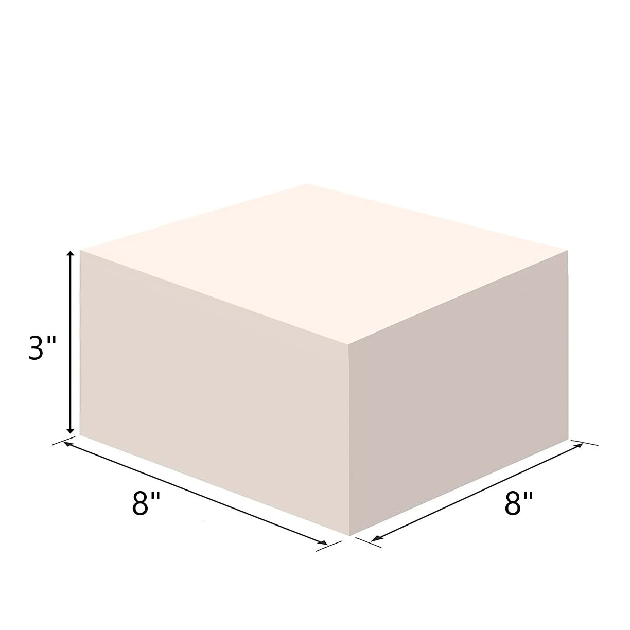 Dream Solutions USA Upholstery Visco Memory Foam Square Sheet- 3.5 lb High Density 3