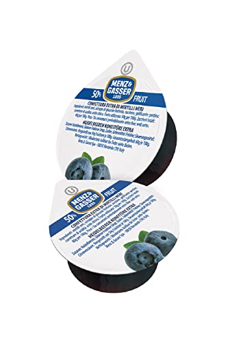 Menz & Gasser Heidelbeer Konfitüre Extra 100 x 25 g, 1er Pack (1 x 2.5 kg) Cover