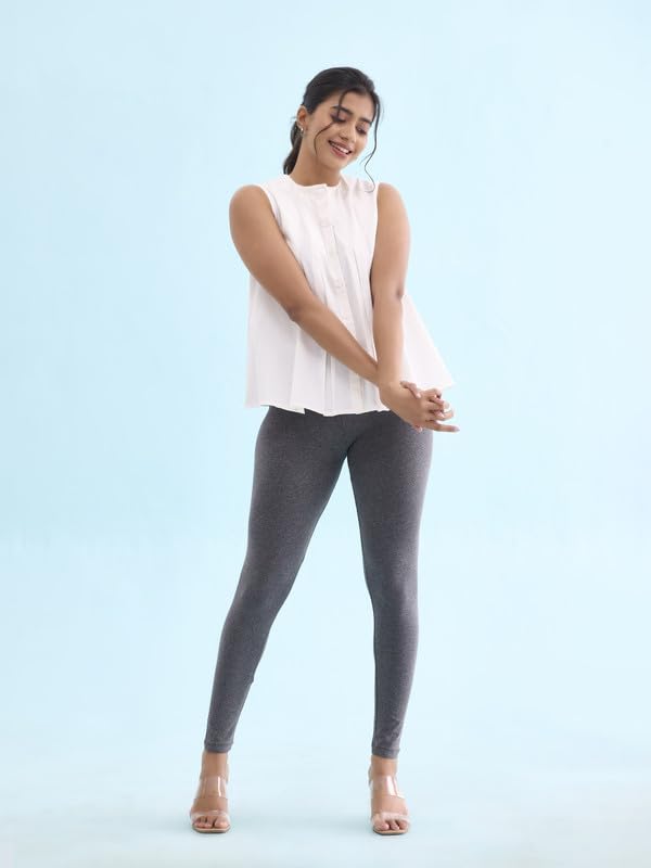 Image of GO COLORS Women Slim Cotton Leggings
