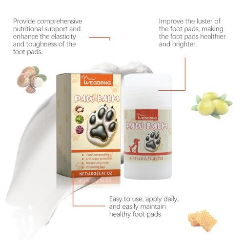 GZDAOXIA 40g Pfotenbalsam für Hunde und Katzen,pfotenbalsam Hund,Pfotenpflege für Hunde im Winter,Hundepfotenbalsam, Pfotenpflege,Hunde Zubehör,Natürliche Pflege als Stick für Welpen,Katzen