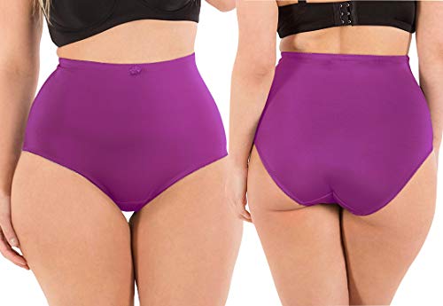 Image of ToBeInStyle Women's Pack of 6 High-Waisted Girdle Brief Tummy Support Everyday Panties
