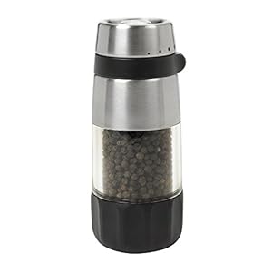 OXO Good Grips Mess-Free Pepper Grinder, Stainless Steel